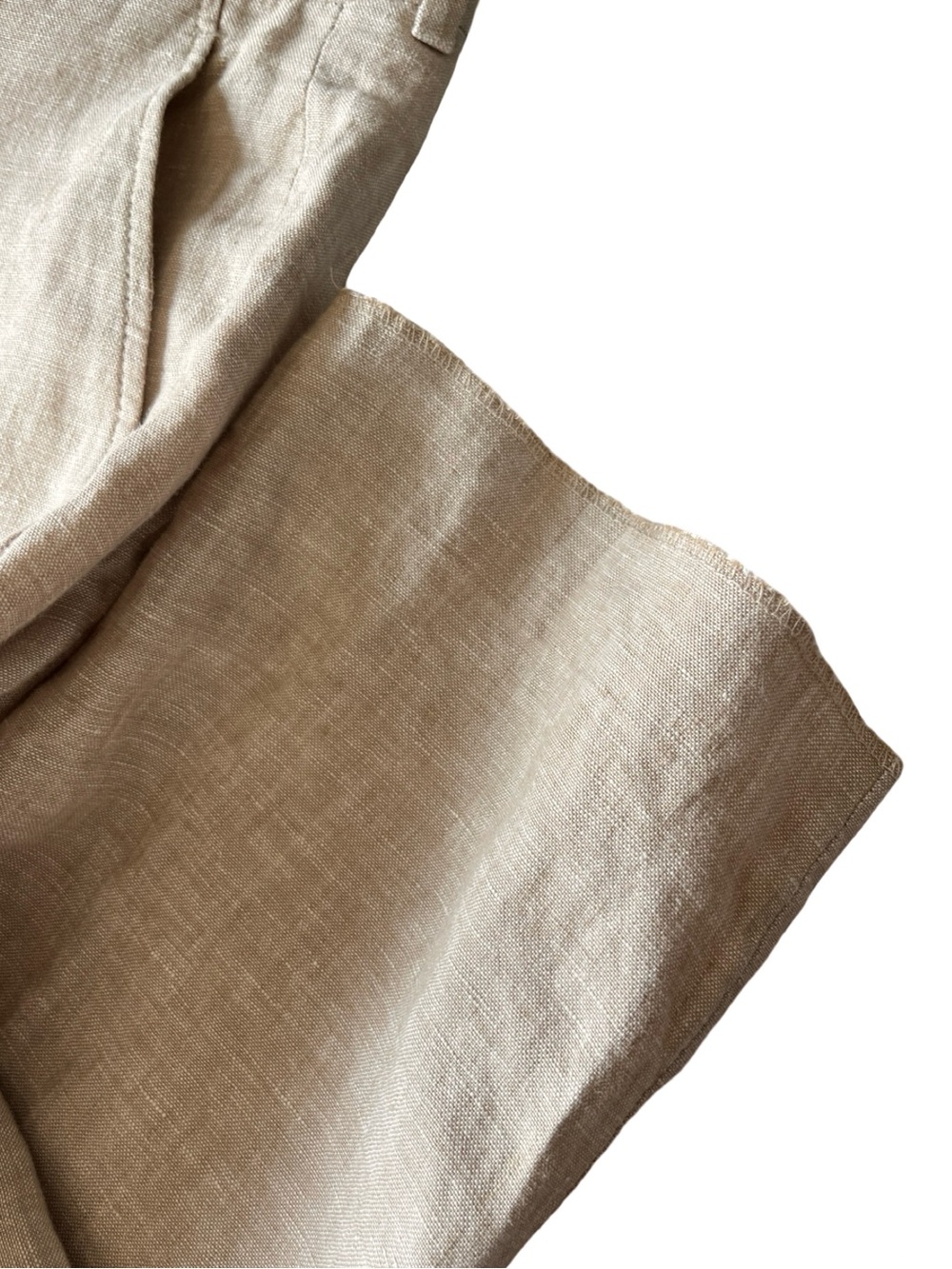 Bar III Slim Flit Linen Pants Tan Mid Rise Neutral Summer Mens Size 29 - Picture 7 of 8